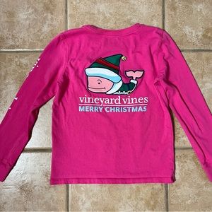 Girls size 10 Vineyard vines Christmas whale shirt